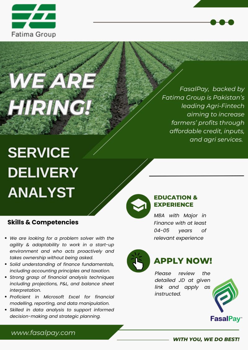 Fasal Pay Jobs Service Delivery Analyst 1