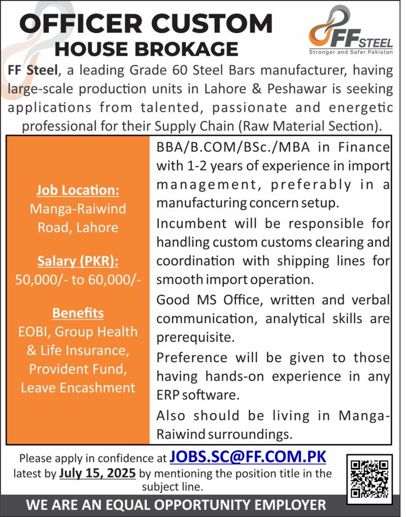 FF Steel Jobs July 2025 1