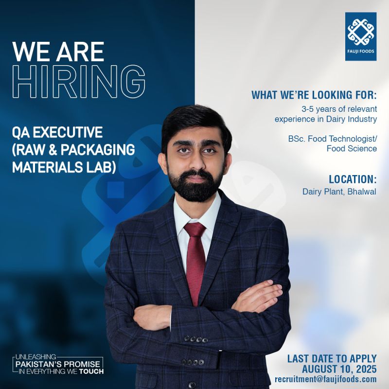 Fauji Foods Limited Jobs QA Executive 1