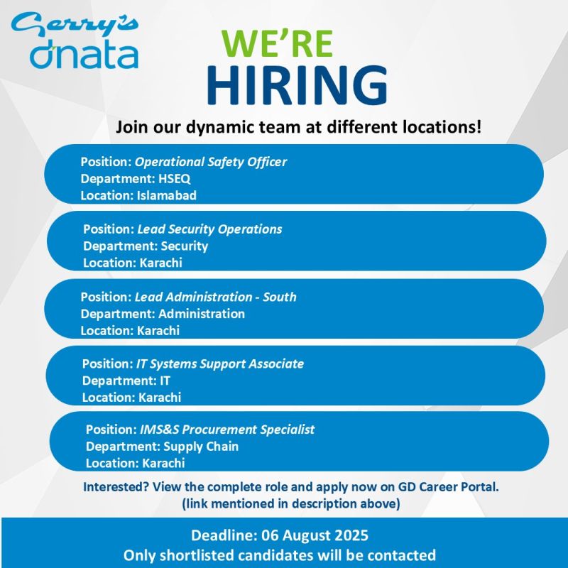 Gerry's dnata Jobs August 2025 1