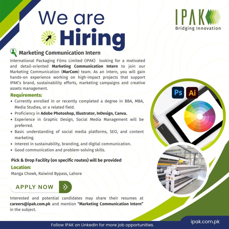 International Packaging Films Limited IPAK Jobs Marketing Communication Intern 1