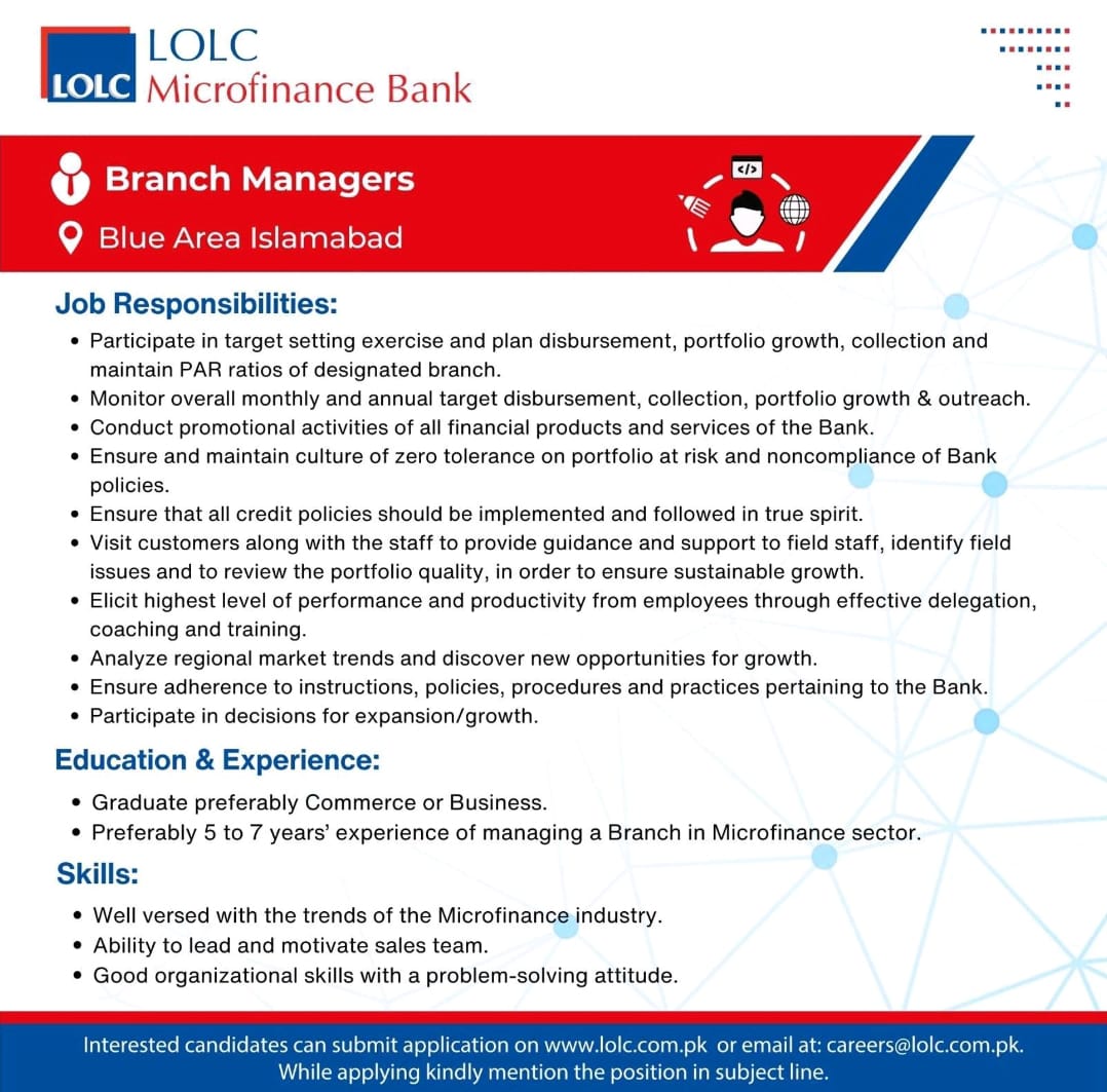 LOLC Microfinance Bank Jobs July 2025 4