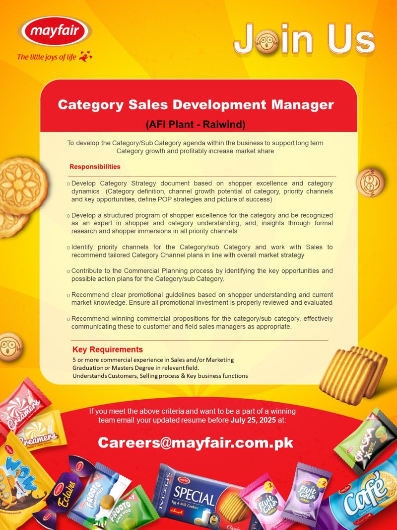 Mayfair Pakistan Jobs Category Sales Development Manager 1