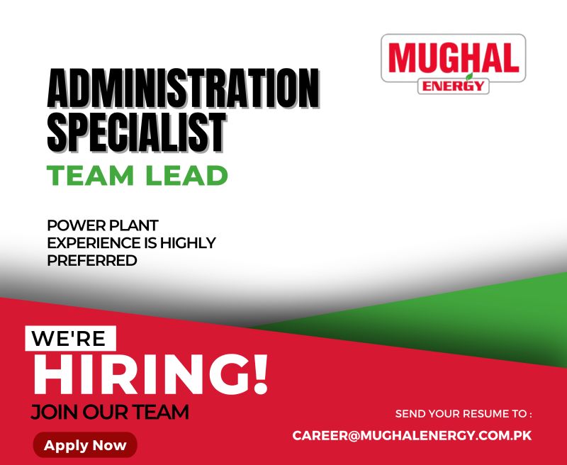 Mughal Energy Limited Jobs Administration Specialist 1