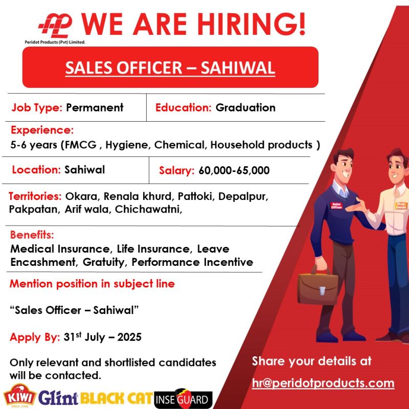 Peridot Products Pvt Ltd Jobs Sales Officer 1