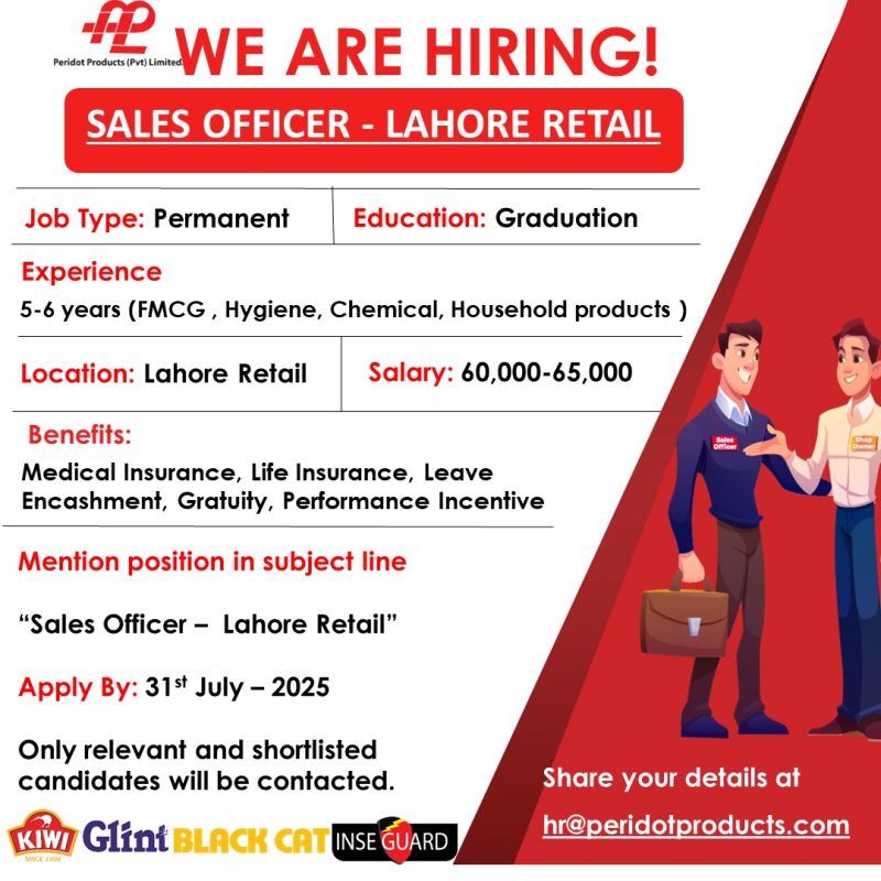 Peridot Products Pvt Ltd Jobs Sales Officer 1