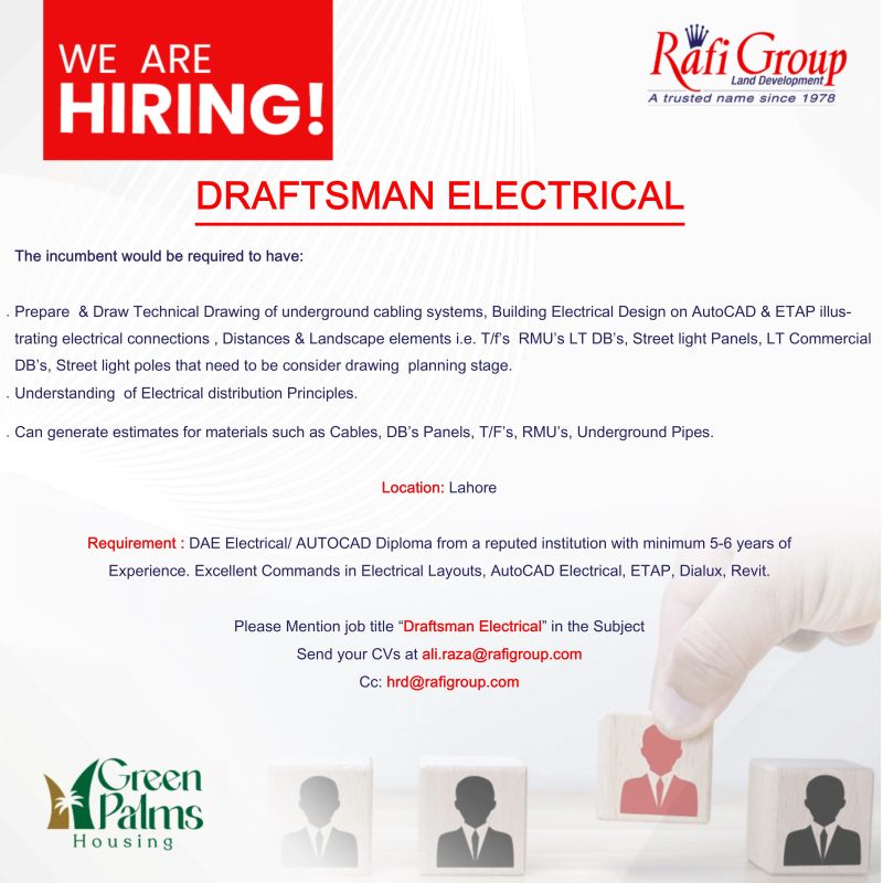 Rafi Group Jobs Draftsman Electrical 1