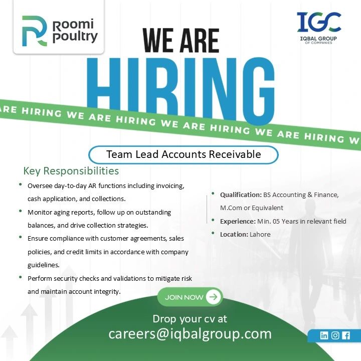 Roomi Poultry Jobs Team Lead Accounts Receivable 1