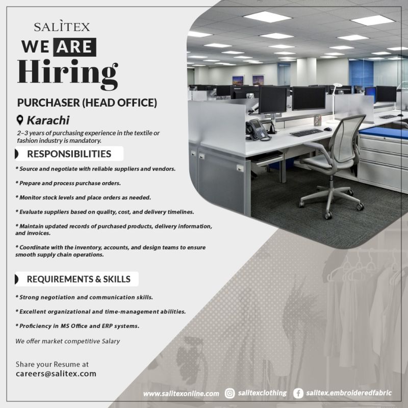 Salitex Pakistan Jobs Purchaser 1