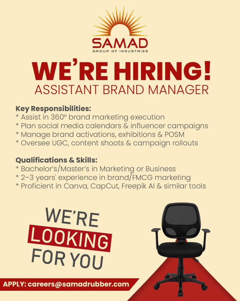 Samad Group Of Industries Jobs Assistant Brand Manager 1