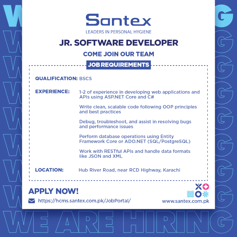 Santex Pvt Ltd Jobs Jr Software Developer 1