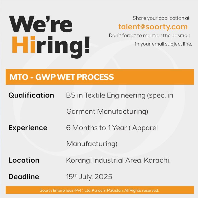 Soorty Enterprises Jobs MTO GWP Wet Process 1