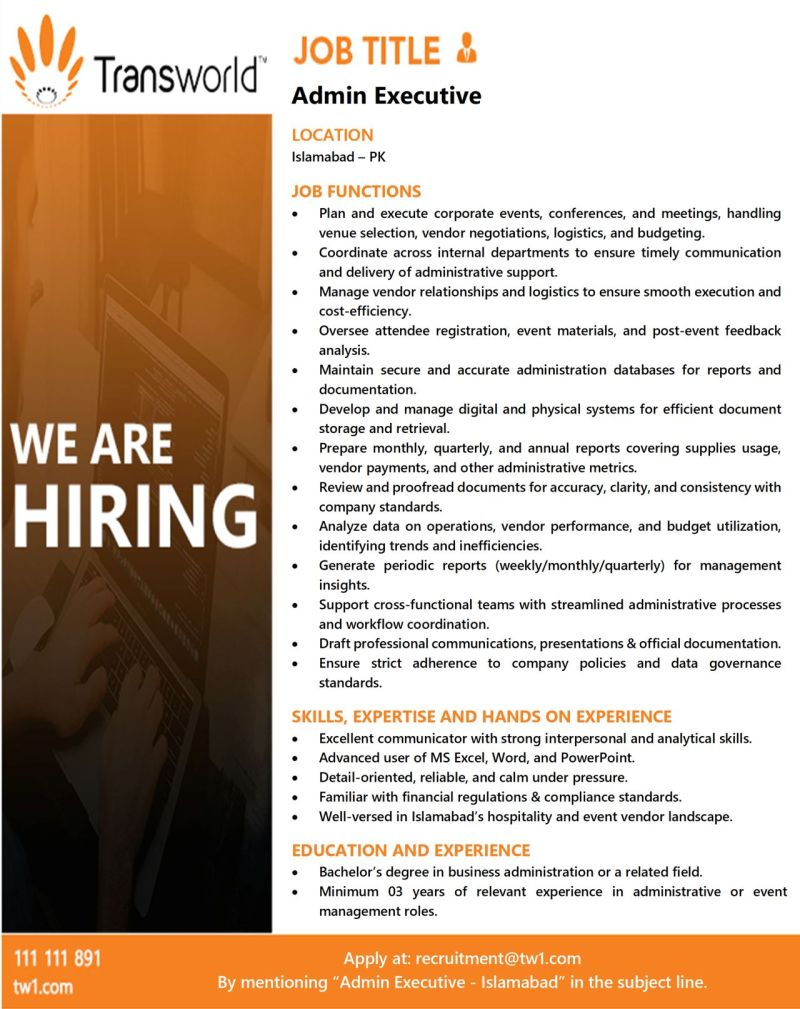 Transworld Associates Jobs July 2025 2