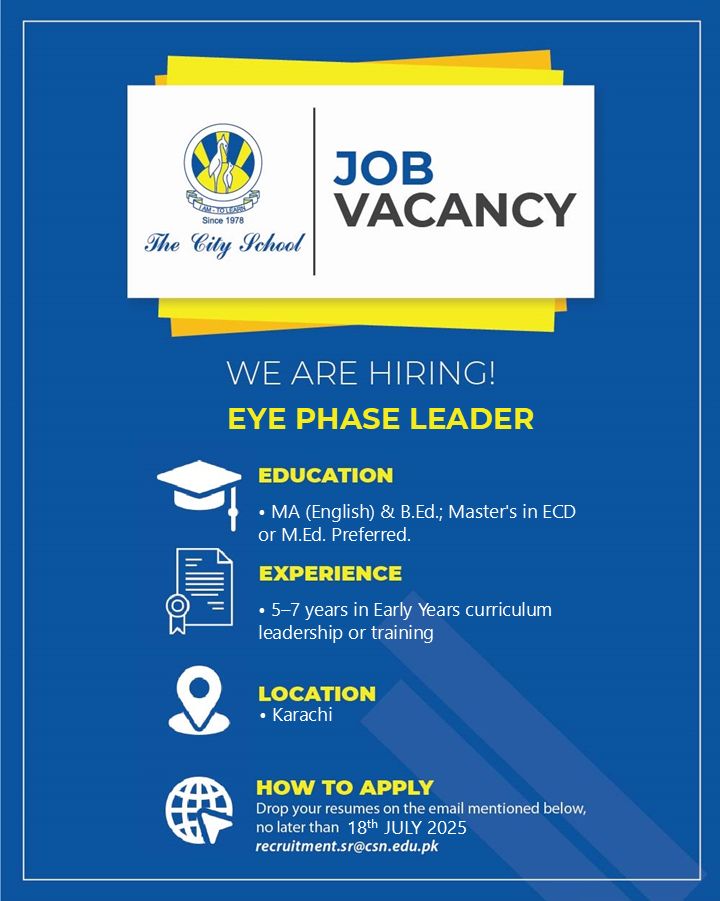 The City School Jobs July 2025 2