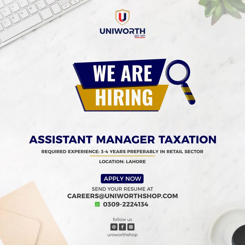 Uniworth Pakistan Jobs July 2025 2