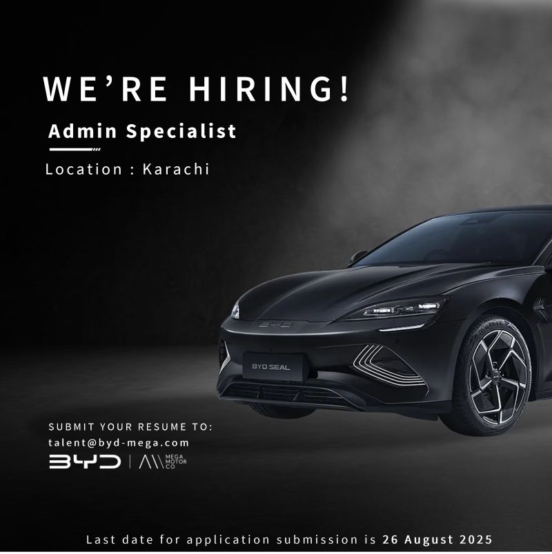 BYD Pakistan Jobs Admin Specialist 1