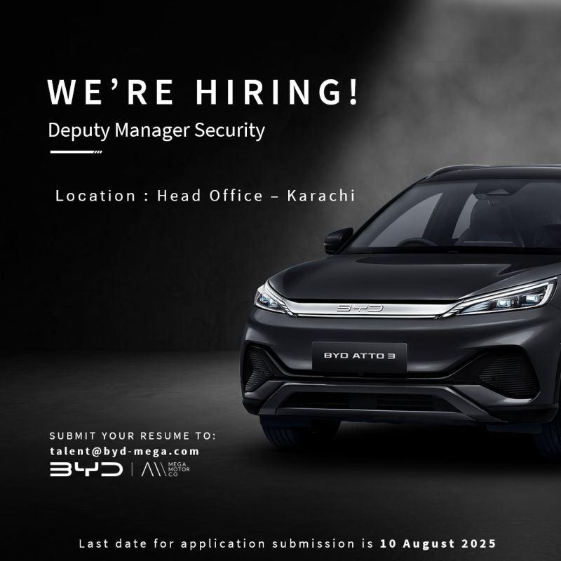 BYD Pakistan Jobs Deputy Manager Security 1
