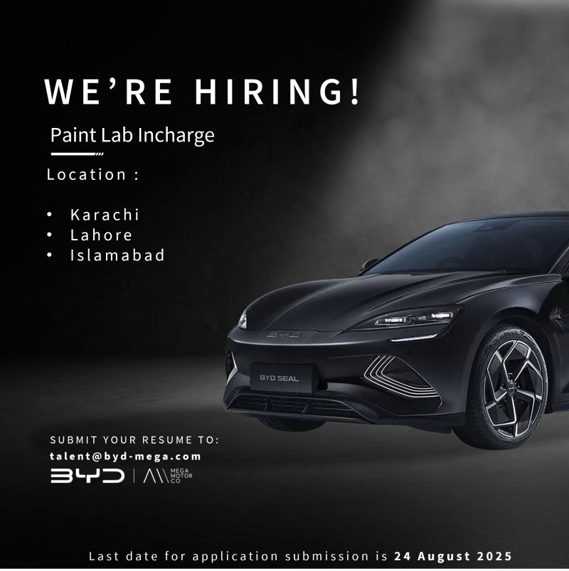 BYD Pakistan Jobs Paint Lab Incharge 1