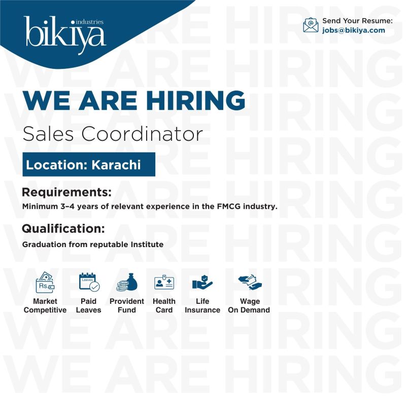 Bikiya Industries Jobs Sales Coordinator 1