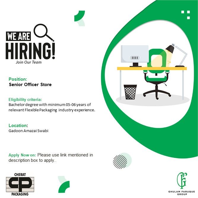 Cherat Packaging Ltd Jobs Senior Officer Store 1