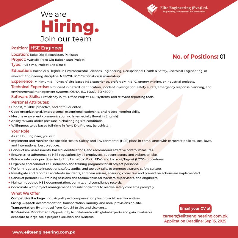 Elite Engineering Pvt Ltd Jobs August 2025 1