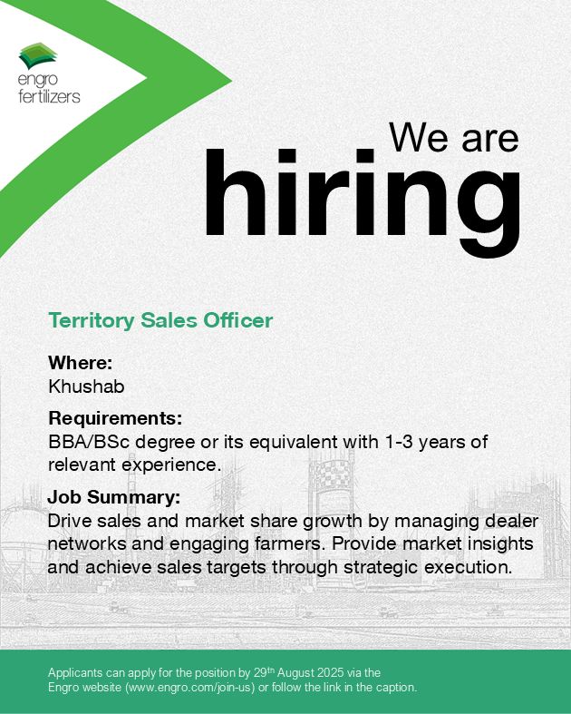 Engro Fertilizers Ltd Jobs August 2025 3