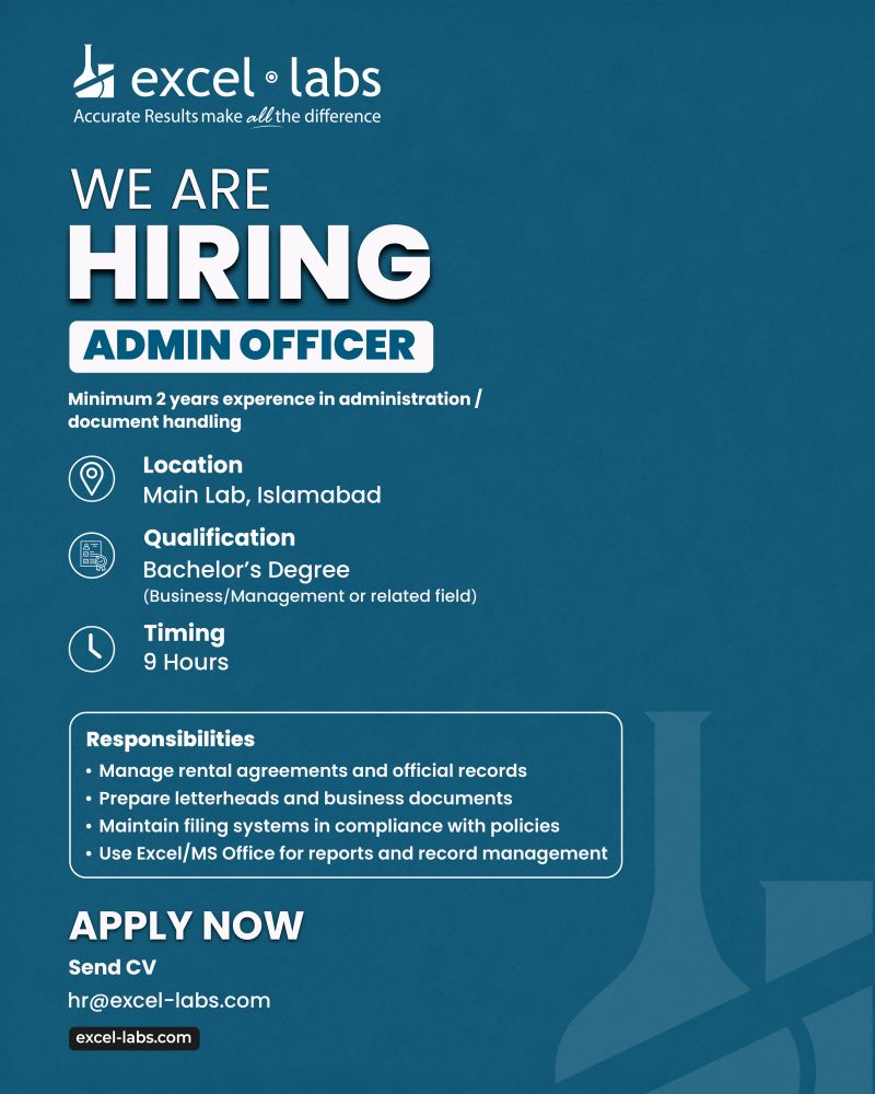 Excel Labs Jobs Admin Officer 1