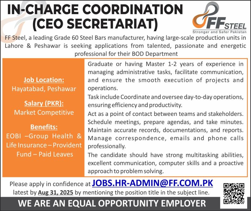 FF Steel Jobs September 2025 2