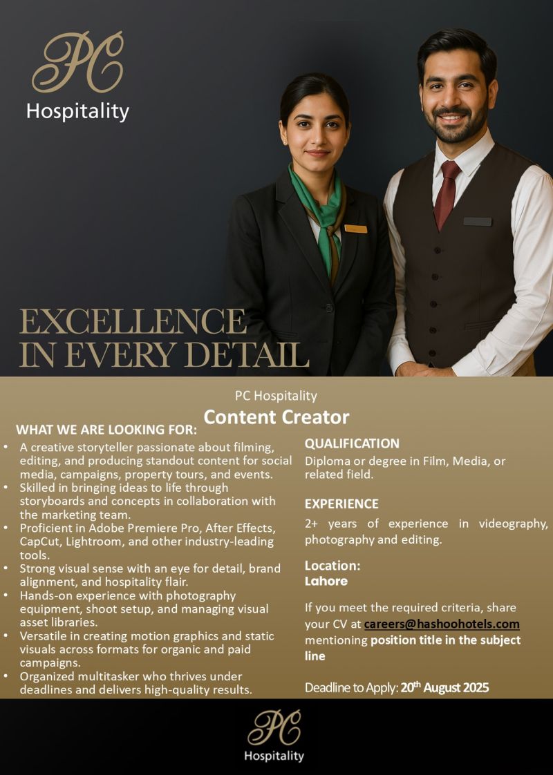 Hashoo Hotels Jobs Content Creator 1