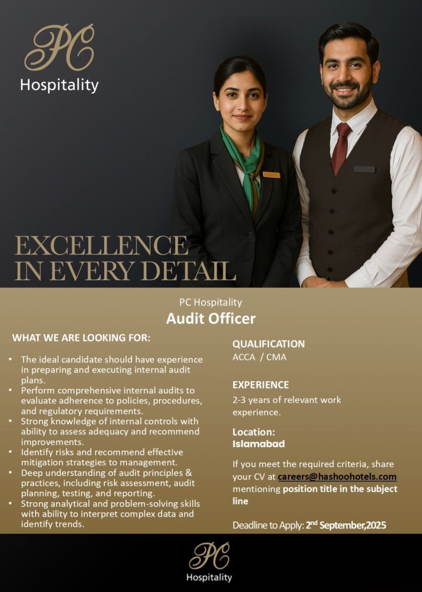 Hashoo Hotels Jobs Audit Officer 1