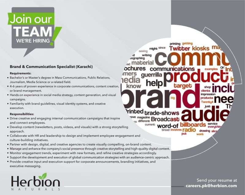 Herbion Naturals Jobs Brand & Communication Specialist 1