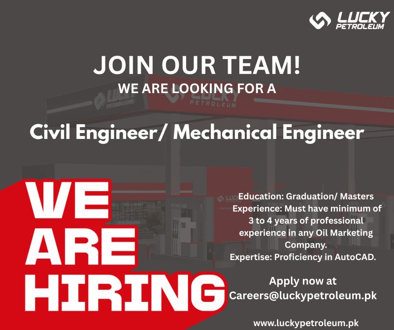 Lucky Petroleum Jobs Civil Engineer/ Mechanical Engineer 1