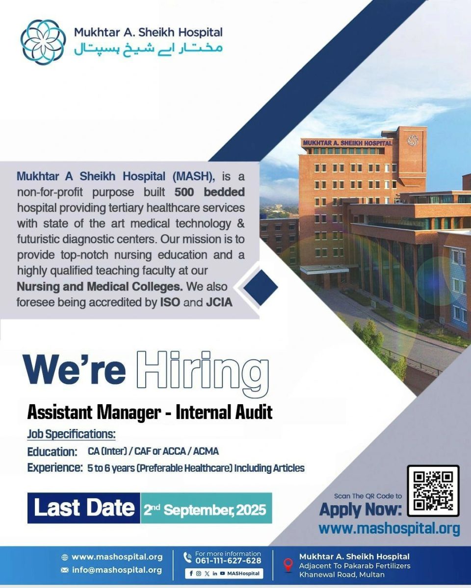 Mukhtar A Sheikh Hospital Jobs Assistant Manager Internal Audit 1