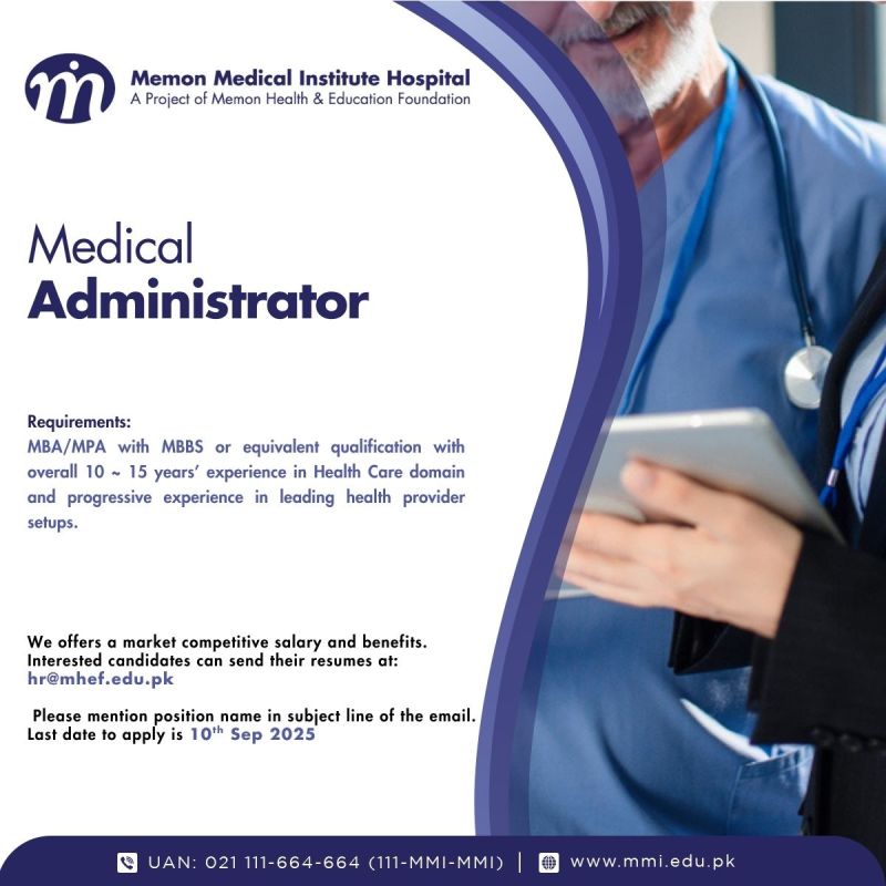 Memon Medical Institute Hopital Jobs September 2025 2
