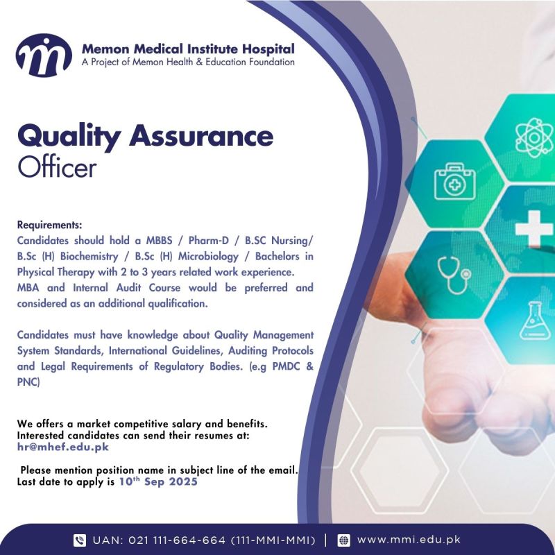 Memon Medical Institute Hopital Jobs September 2025 1
