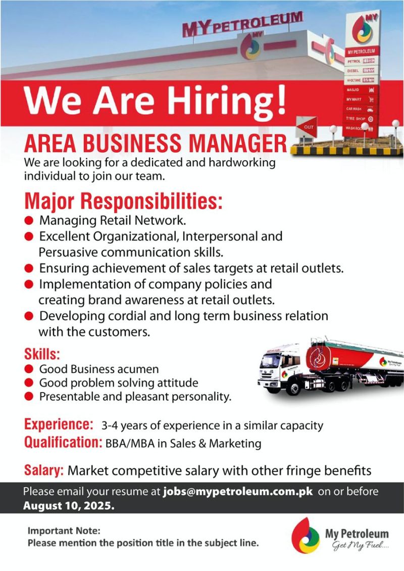 My Petroleum Pvt Ltd Jobs August 2025 2