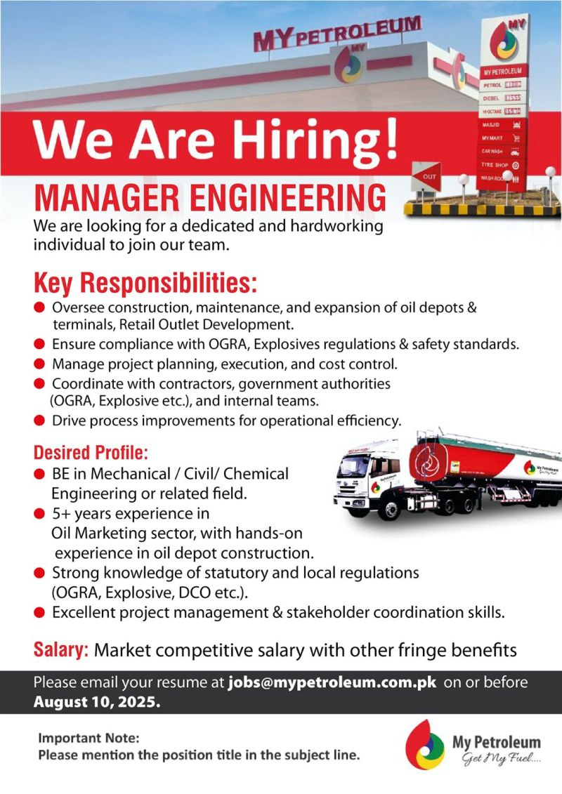 My Petroleum Pvt Ltd Jobs August 2025 1