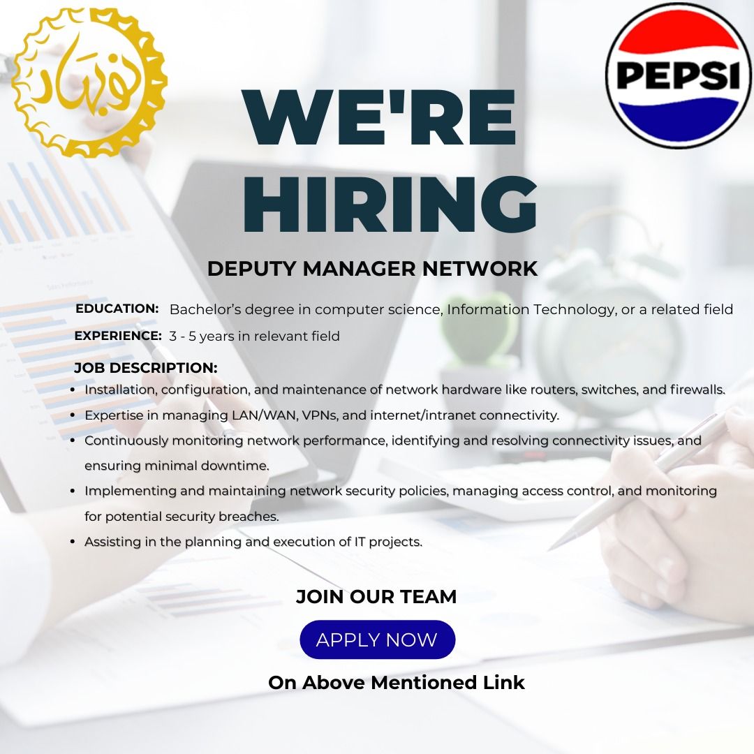 Pepsi Naubahar Pvt Ltd Jobs Deputy Manager Network 1
