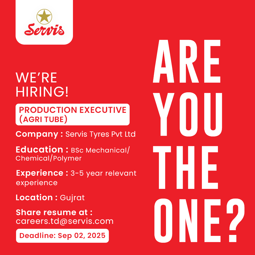 Servis Tyres Pvt Ltd Jobs August 2025 1