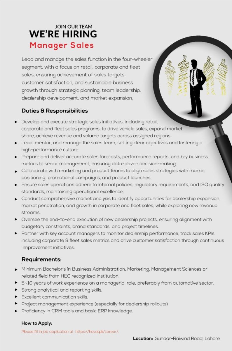 Sazgar Pakistan Jobs Sales Manager 1