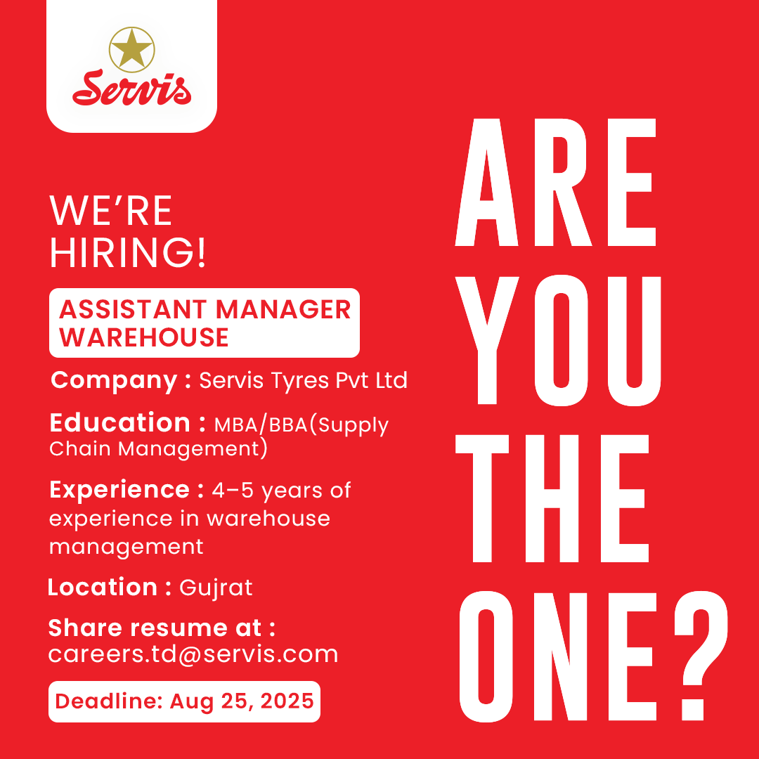 Servis Tyres Pvt Ltd Jobs Assistant Manager Warehouse 1