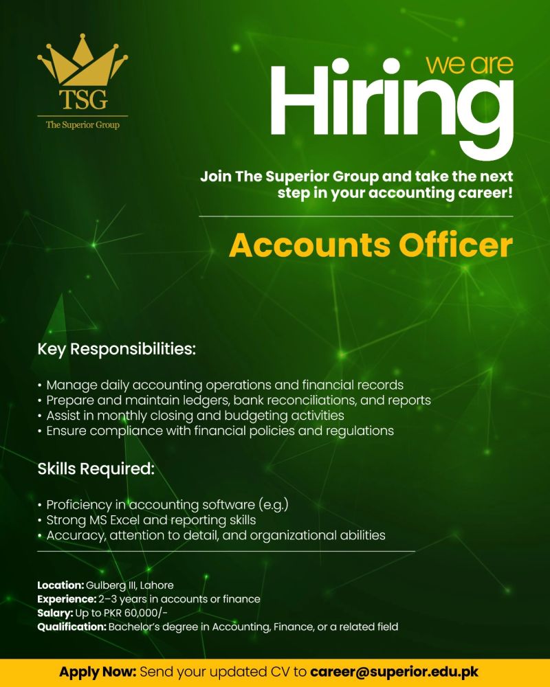 The Superior Group Jobs Accounts Officer 1