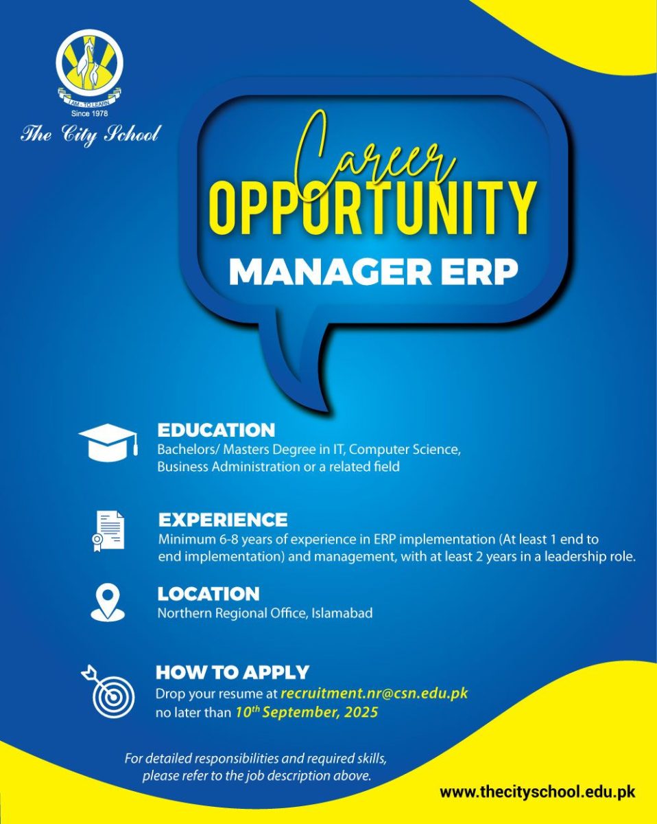 The City School Jobs Manager ERP 1