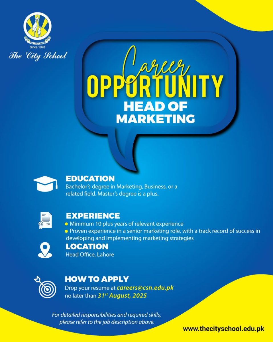 The City School Jobs Head of Marketing 1