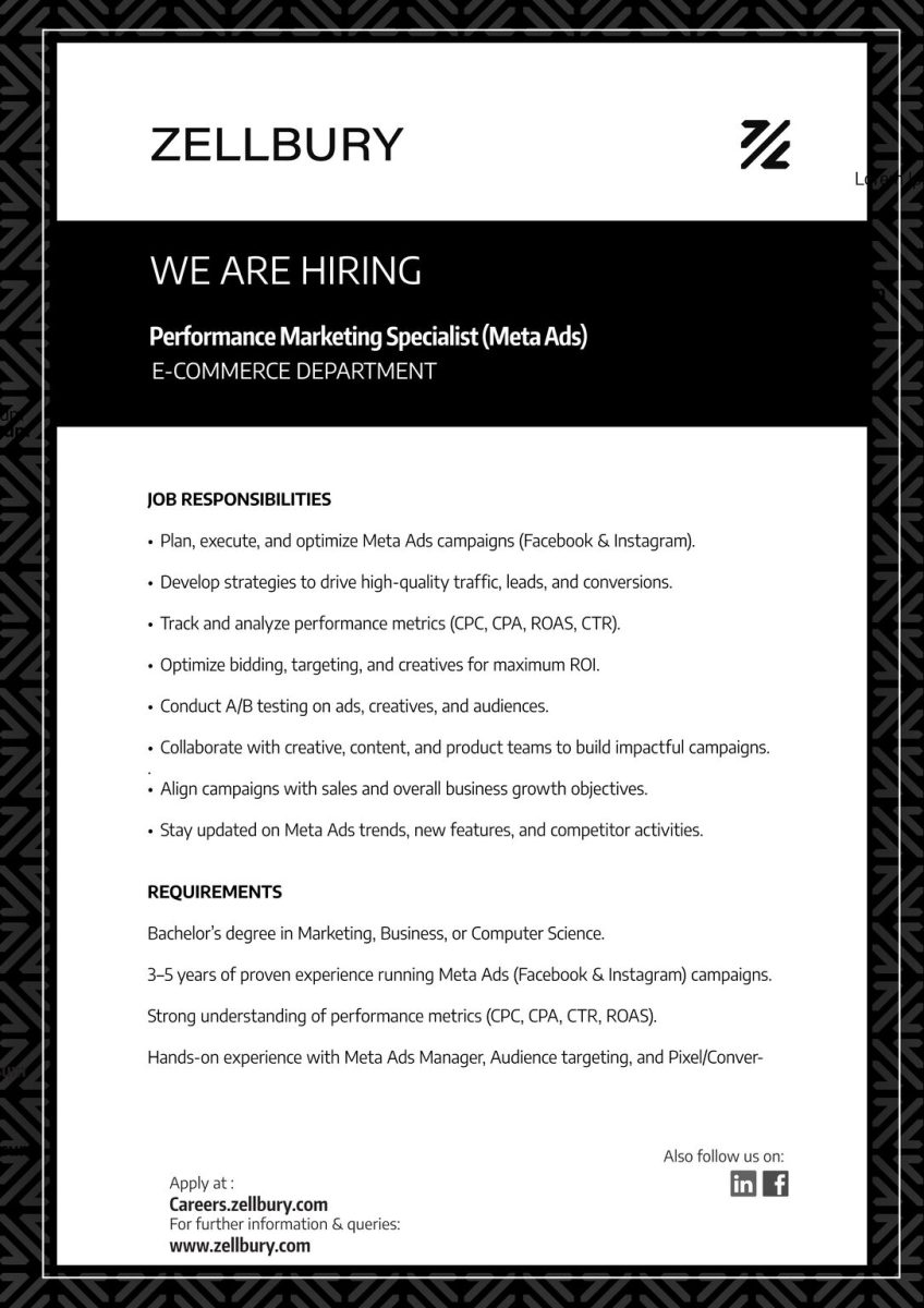 Zellbury Pakistan Jobs August 2025 3