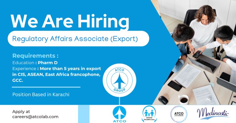 ATCO Laboratories Jobs Regulatory Affairs Associate (Export) 1