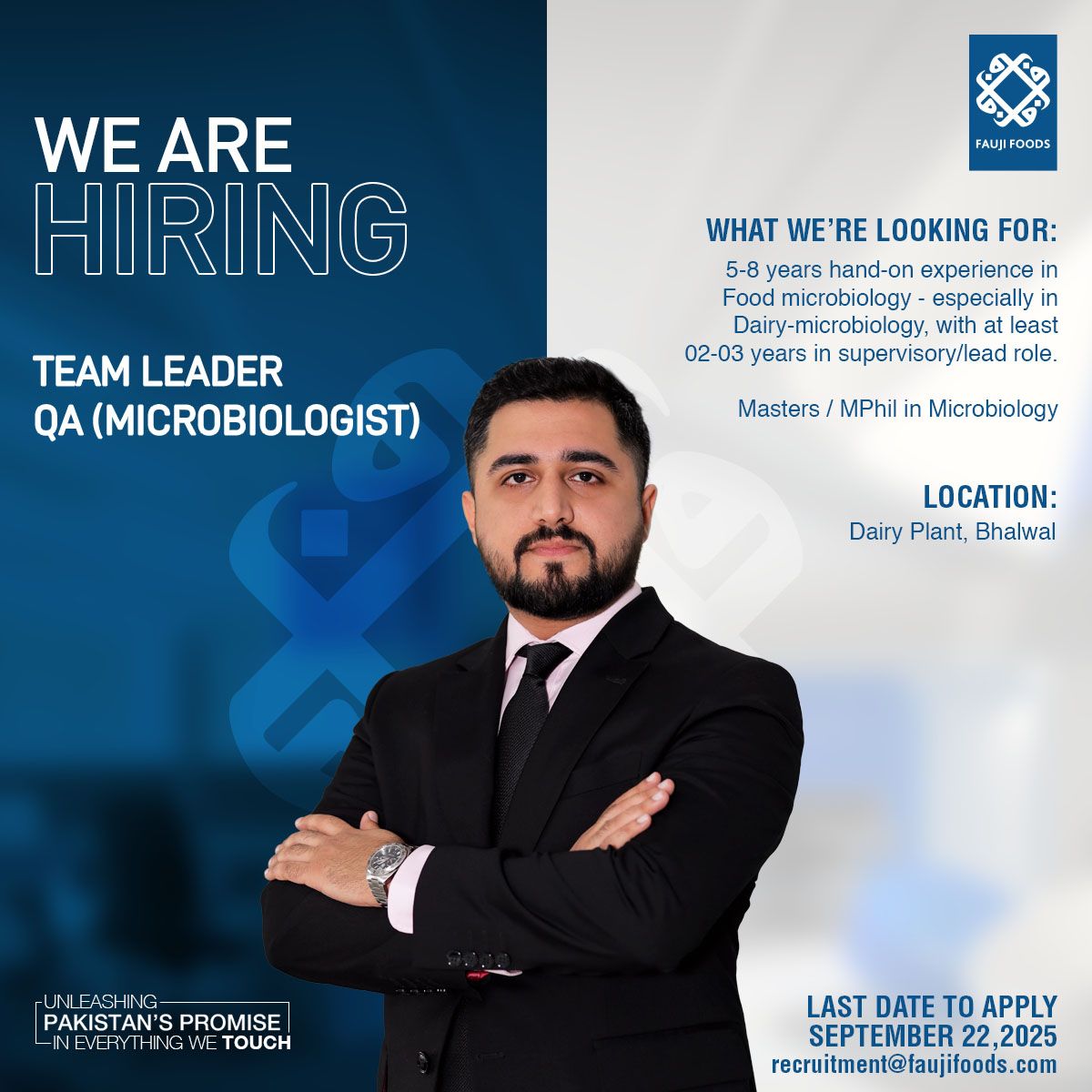 Fauji Foods Limited Jobs Team Leader QA (Microbiologist) 1