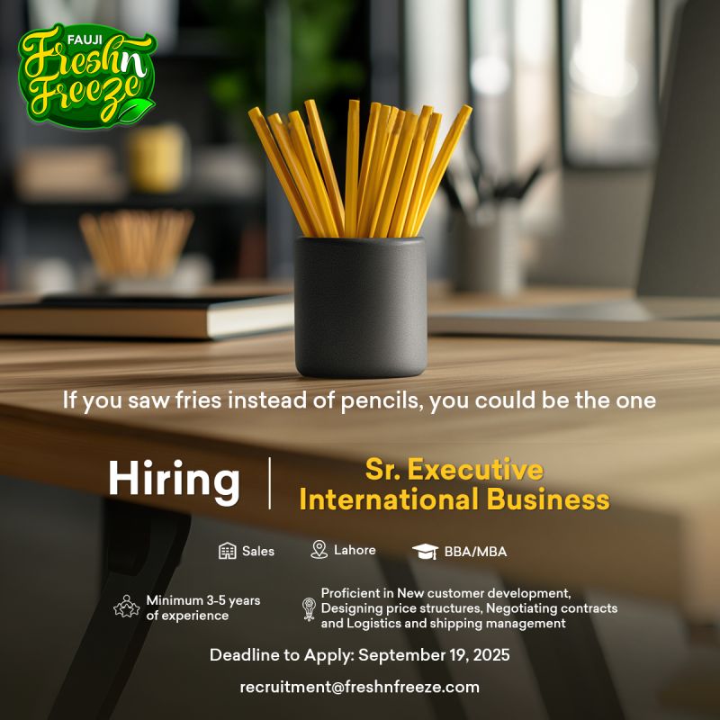 Fauji Fresh n Freeze Limited Jobs Senior Executive International Business 1
