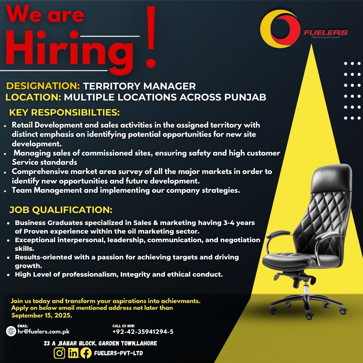 The Fuelers Pvt Ltd Jobs Territory Manager