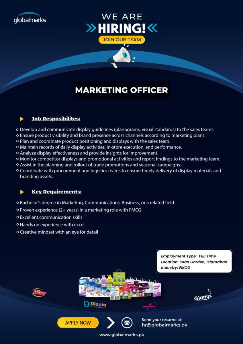 Global Marks Pvt Ltd Jobs Marketing Officer 1